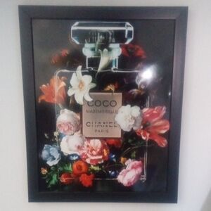 Floral Perfume Black and Red Art &  Wall Decor